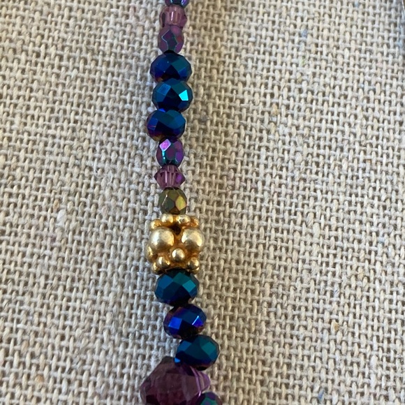 New Gold Vermeil Star Pendant on Beaded strand of Swarovski crystals & Verme… - Picture 6 of 7